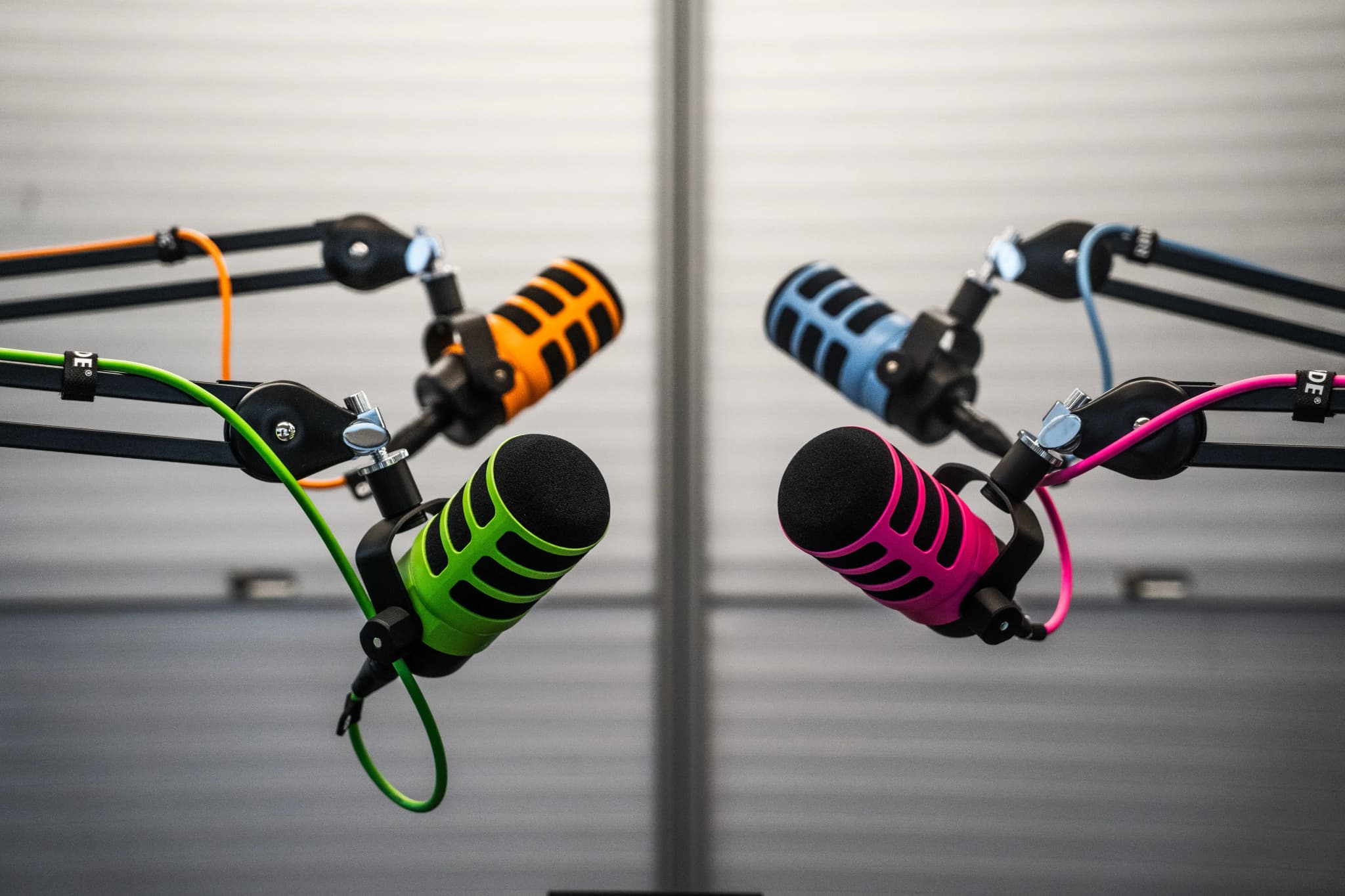 image of a podcast studio setting